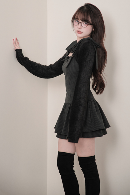 リボンサスペンダードレス+トップス