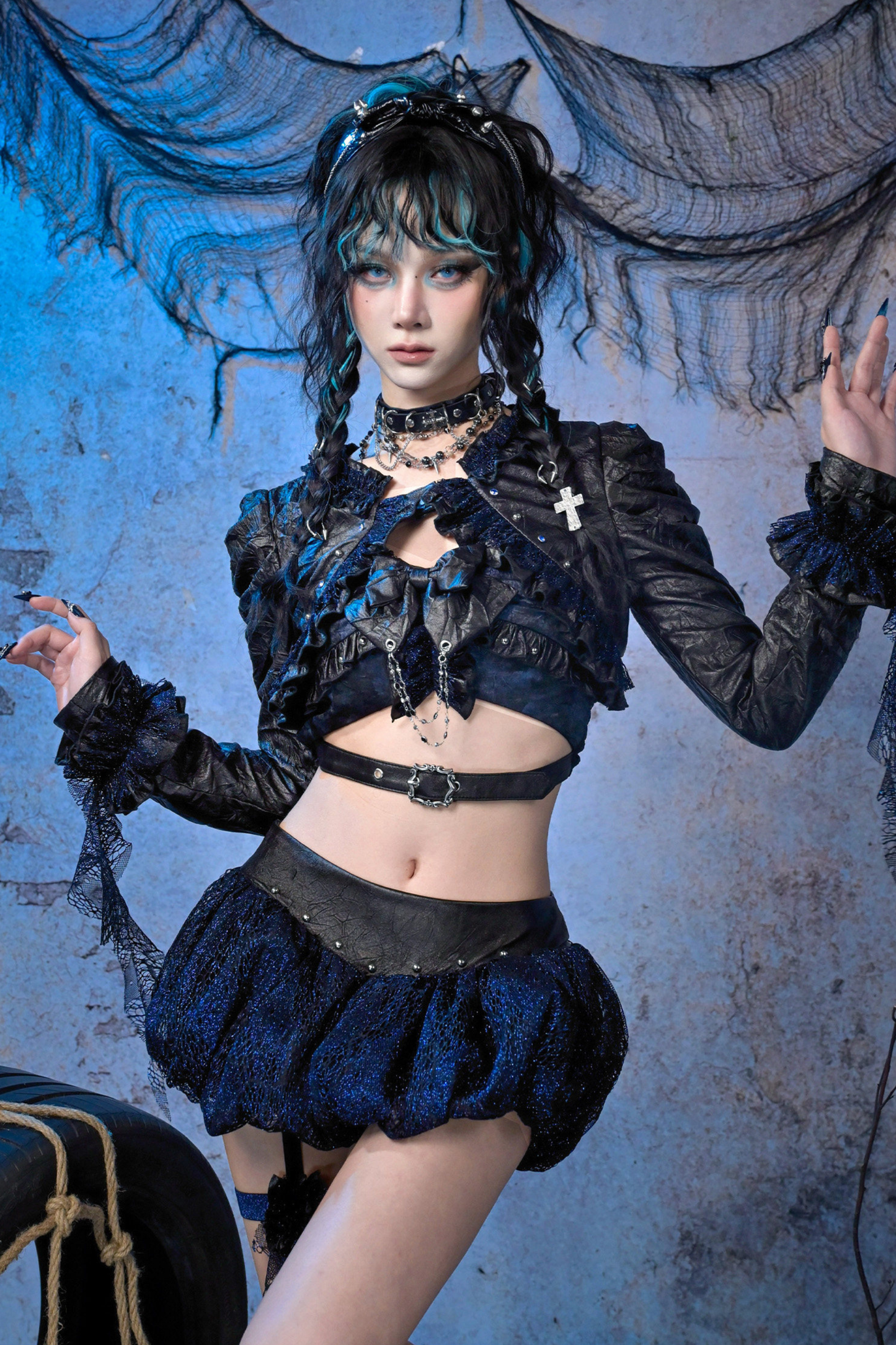 レーススパークリングパフスカート+アクセサリー