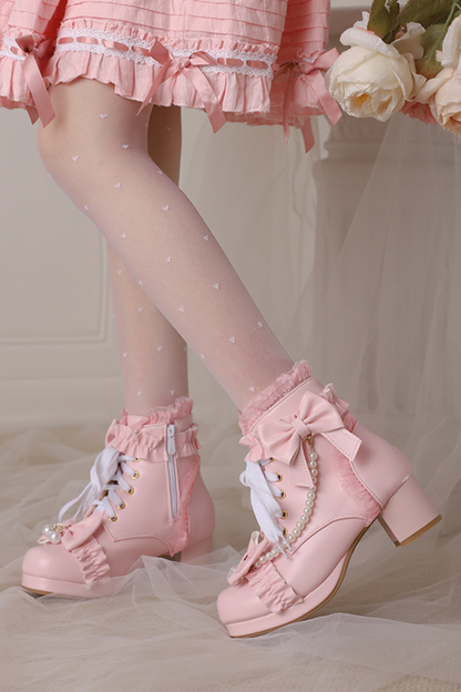 パールリボンスイートロリータブーツ