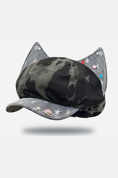 Leopard Rhinestone Beret