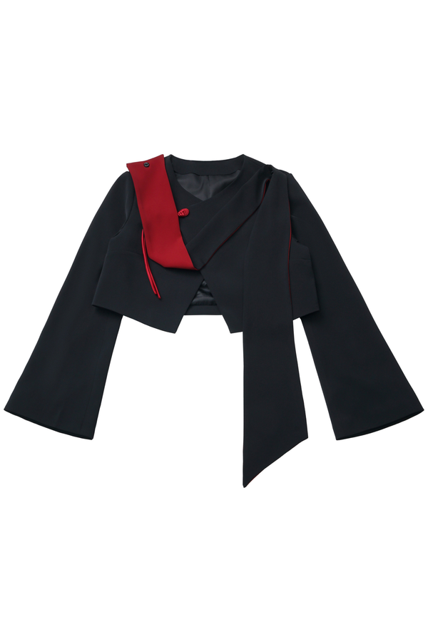 ダークチャイナジャケット+シャツ+パンツ+ベルト+ネックレス