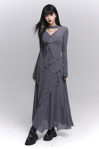 ダークシックトップス＋ロングスカート