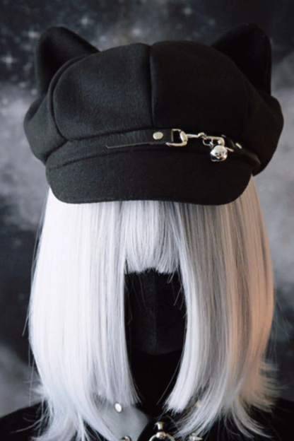 レザーバックルクラウドキャットハット