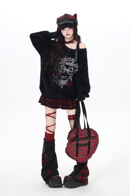 Sweet Cool Ribbon Off-the-shoulder Top