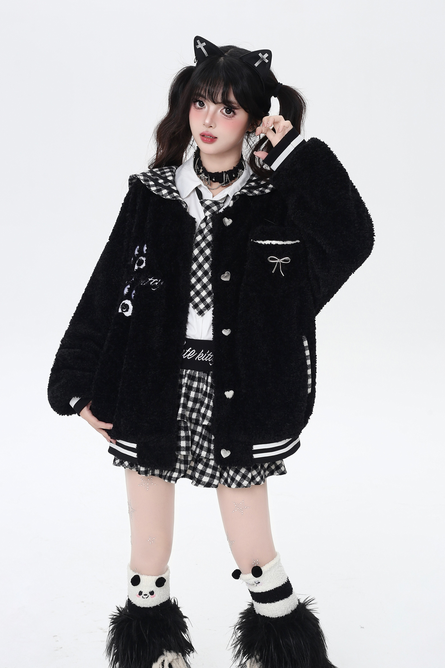 パッチワークラムモードジャケット