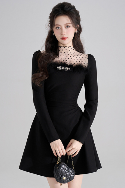 Chic Heart Dot Hepburn Style Dress