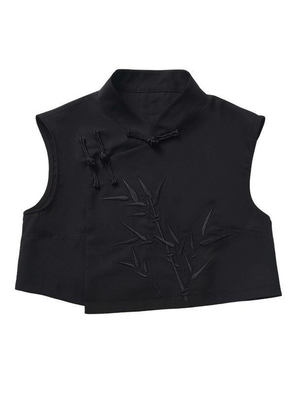 ニューチャイナバンブープリントブラックホワイトデザインスーツ