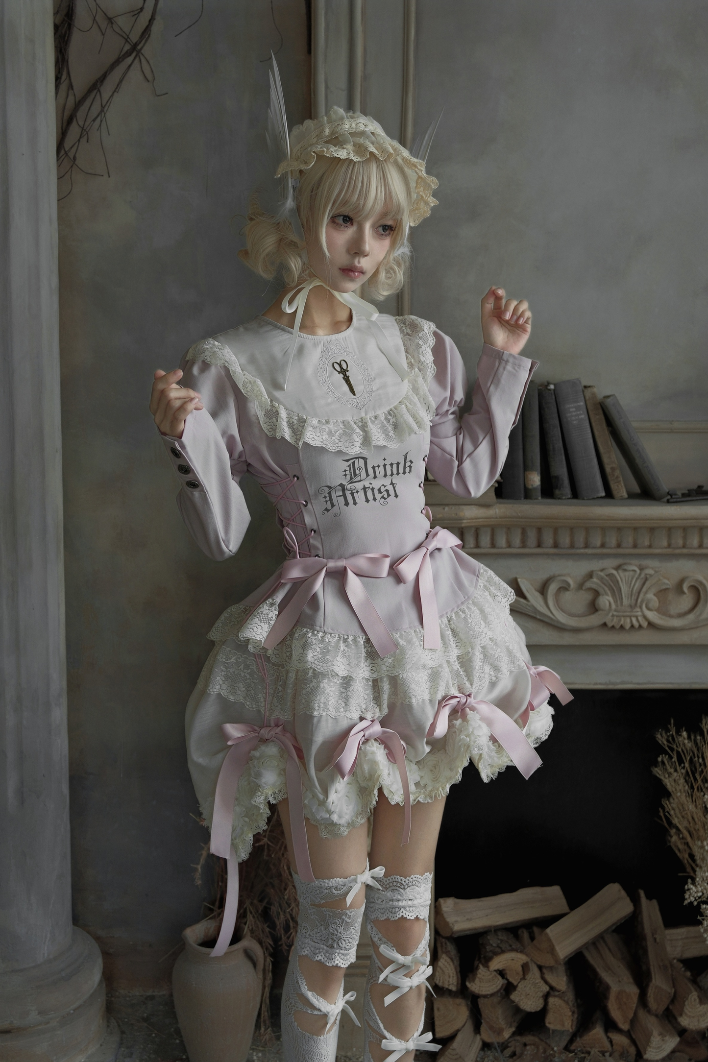 ドローストリングゴシックスイートトップス+ケーキスカート