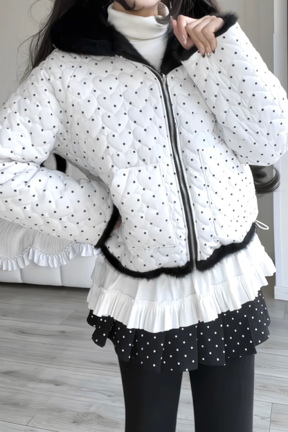 Animal Fur Reversible Zip Jacket