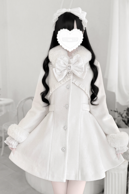 リボンウエストマークフレアコート