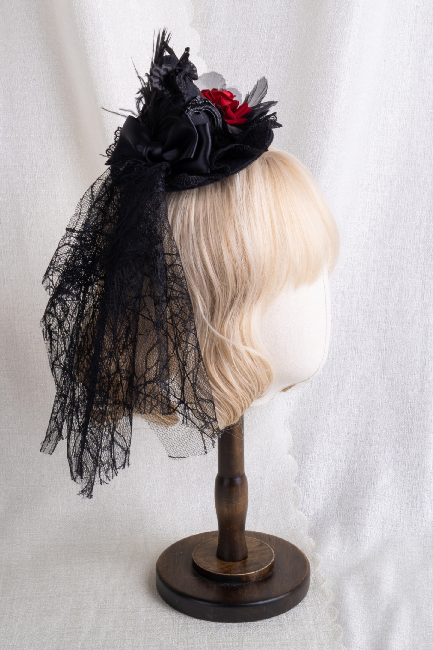 Lace Lolita Gothic Witch Hat + Hat Clip