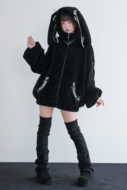 ラビットフードファーコート