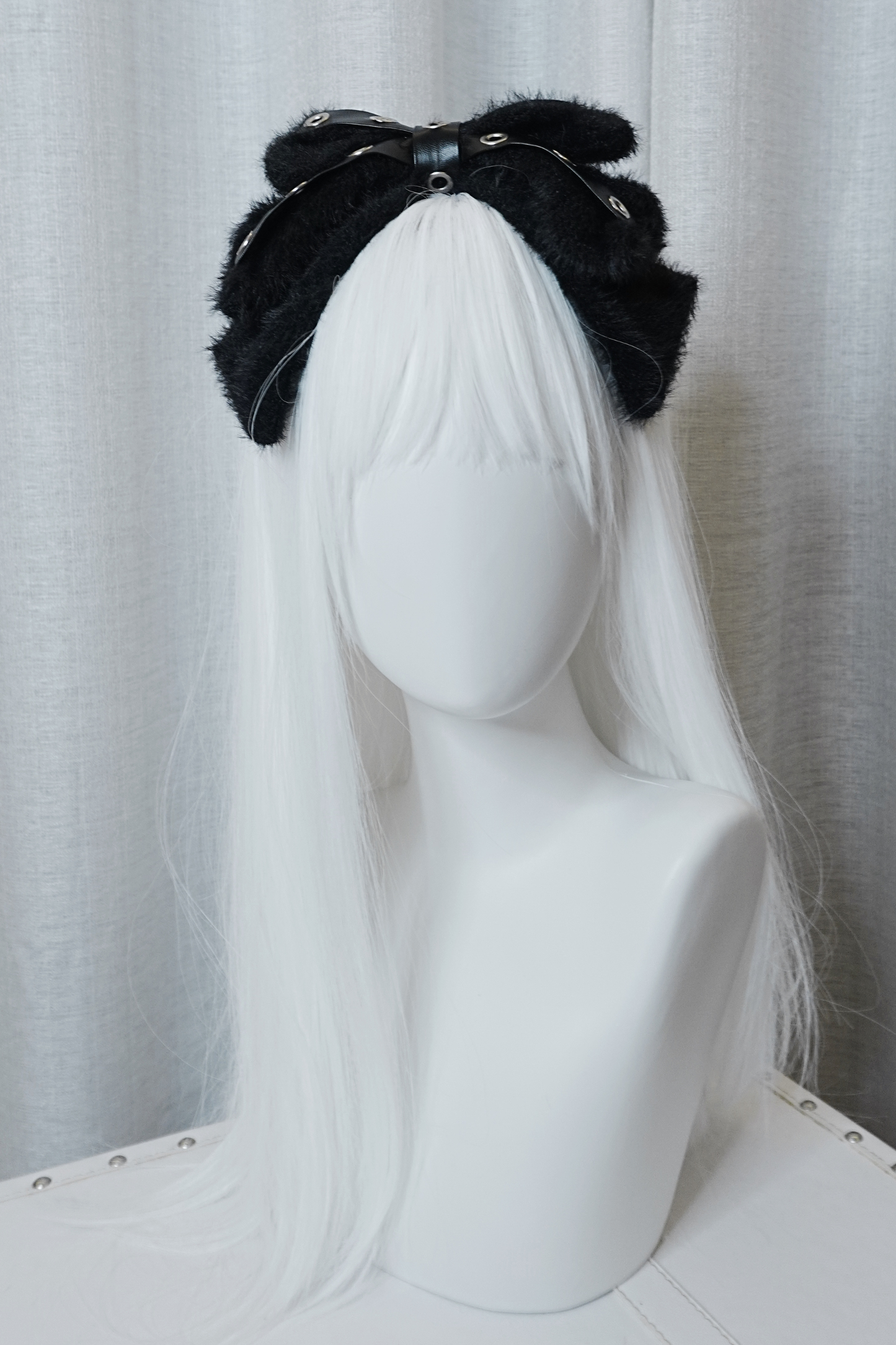 Dark big ribbon catsuit