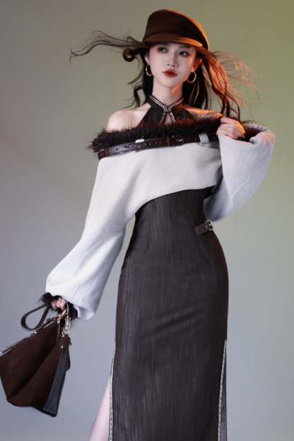 Mode Faux Two Dresses