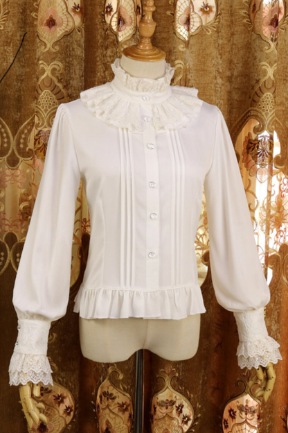 Elegant Neck Retro Chiffon Lolita Blouse