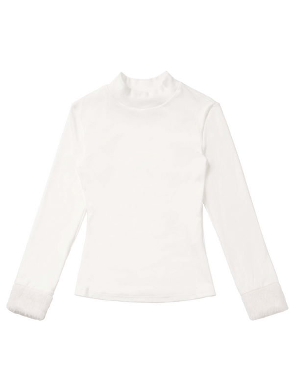 White Lovers Wool Fur Coat Check Suspenders Skirt + Snowball Short Top Fur Shorts Suit