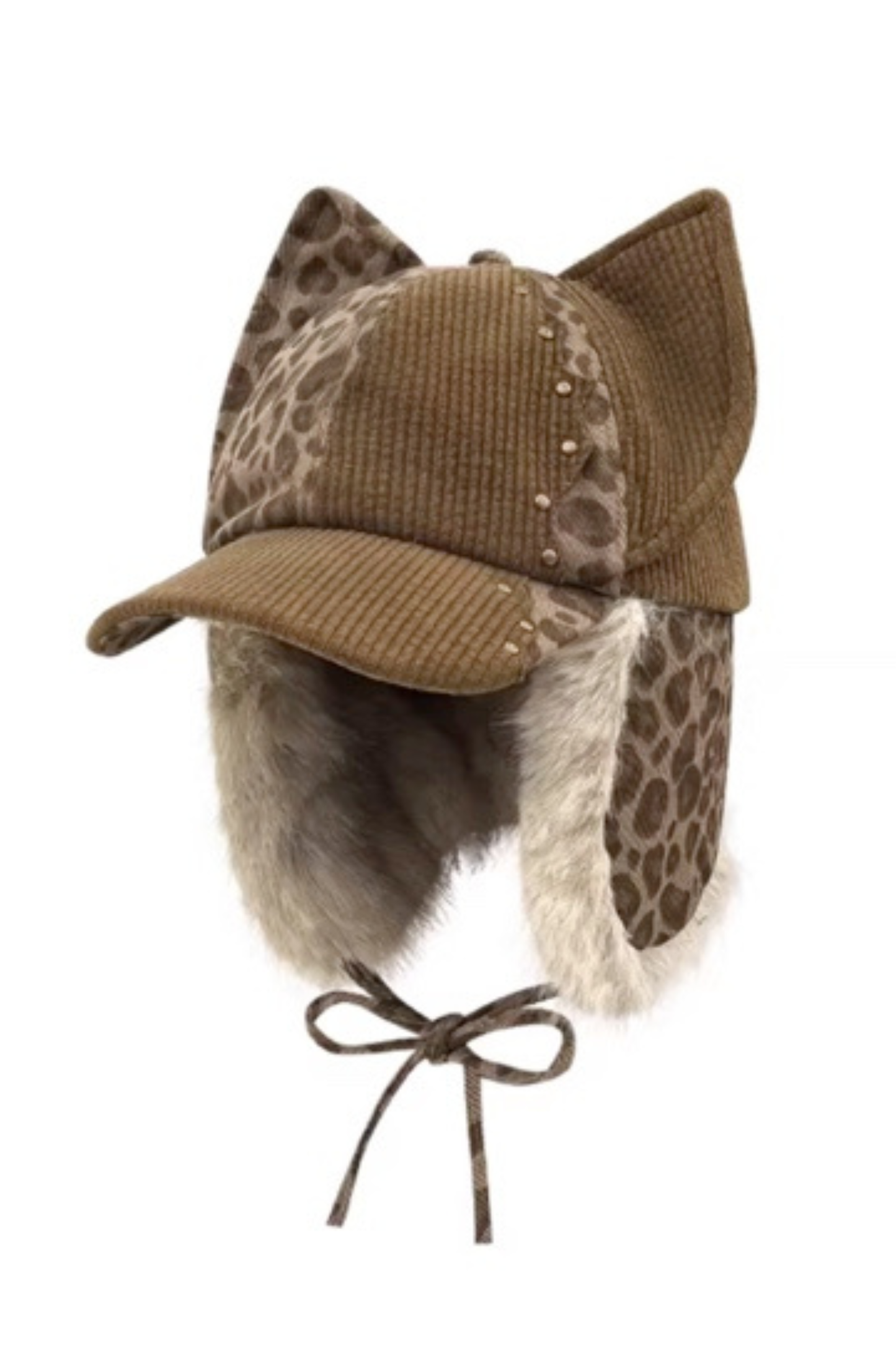 Retro Leopard Plush Baseball Cap