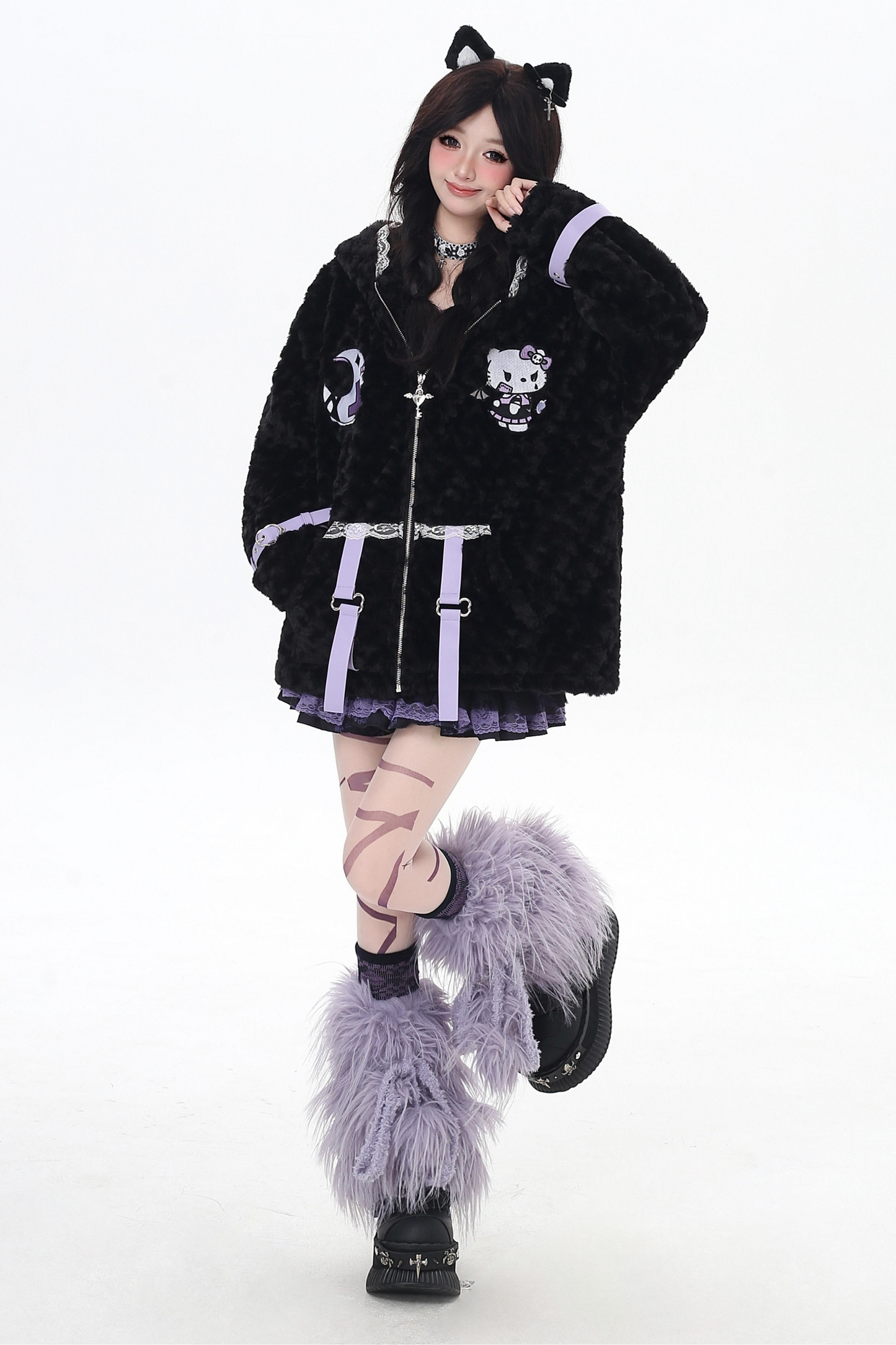 猫耳フードサブカルジャケット