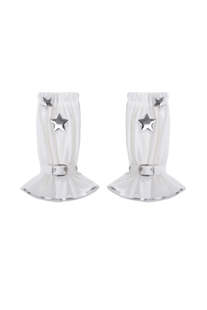 银色赛博朋克洛丽塔连衣裙+袖子+腰带