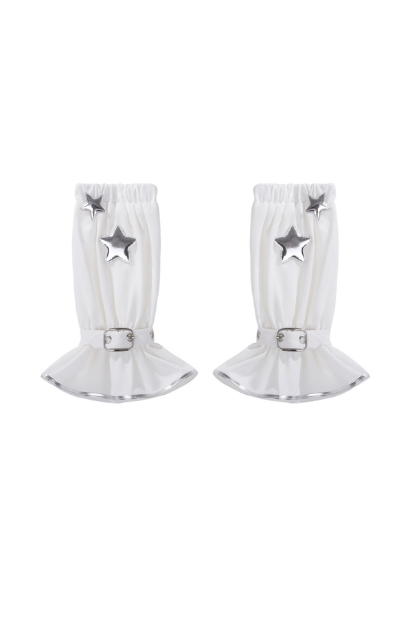 Silver Cyberpunk Lolita Dress + Sleeves + Belt