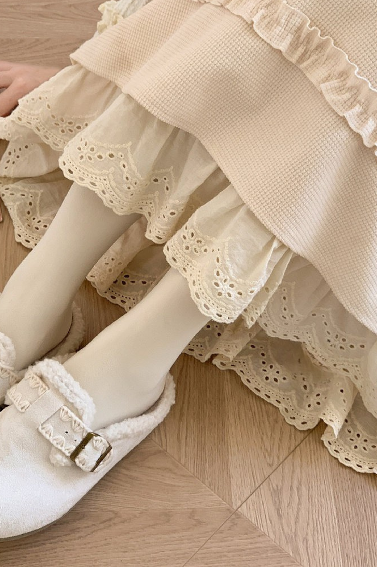 レースプレッピースタイルスカート