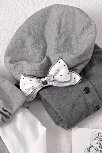 スイートフレアコート+スカート+シャツ+ベレー帽