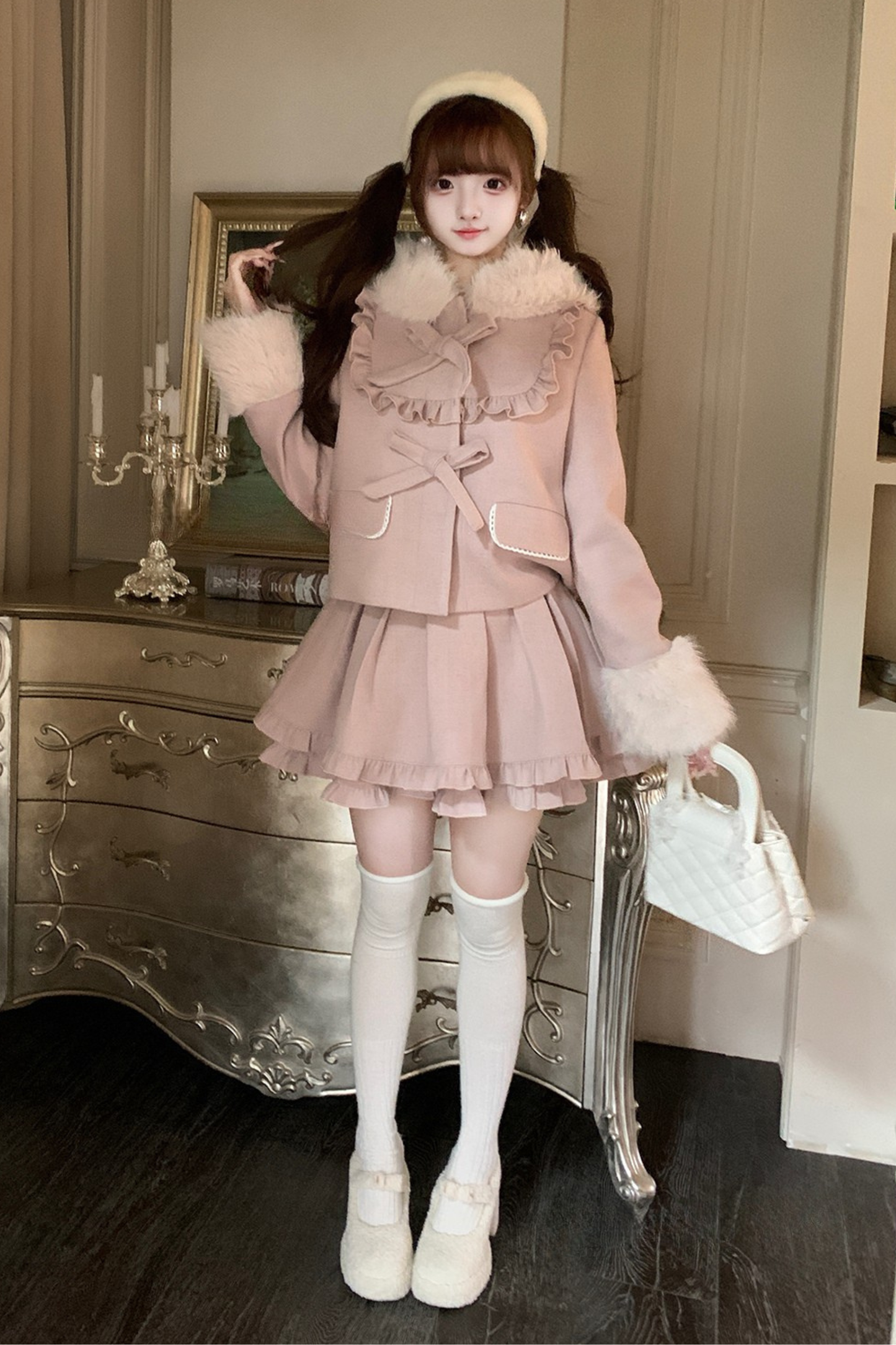 Girly short coat + skirt