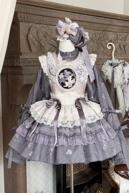 China Ruffle Dress + Vest + Hairband