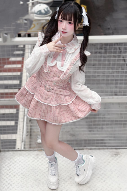 Lace Ruffle Fleece Shirt