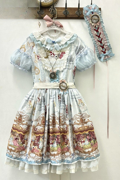 愛麗絲夢境洋裝+疊層洋裝+吊帶裙+襯衫+裙子+背心裙+配飾