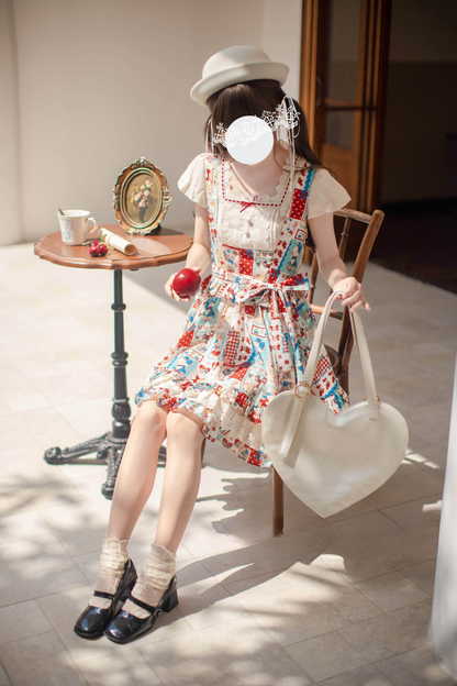 【予約商品】レトロポップベストスカート＋シャツ