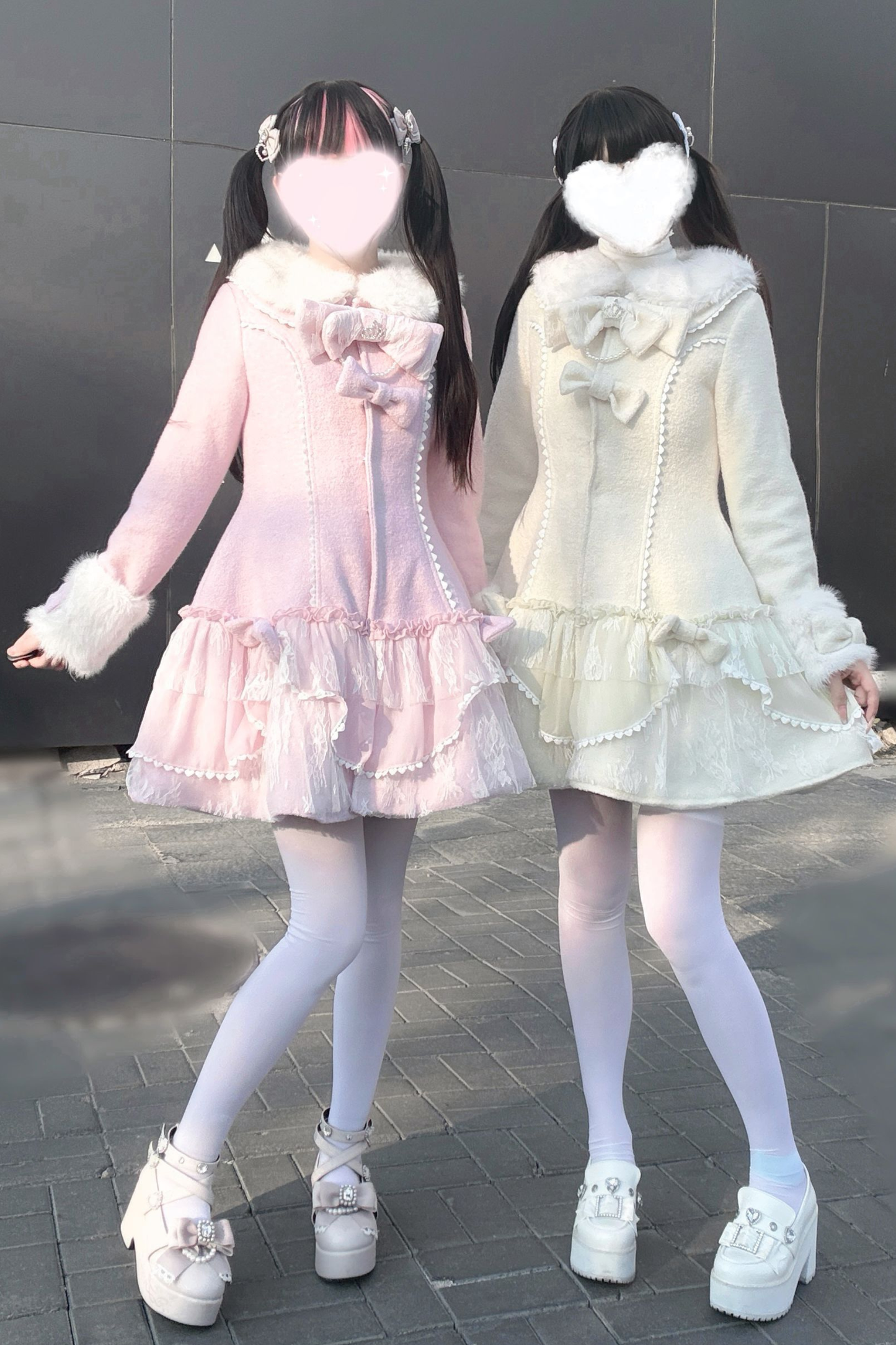 ガーリースノーリボンコート