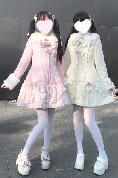 ガーリースノーリボンコート