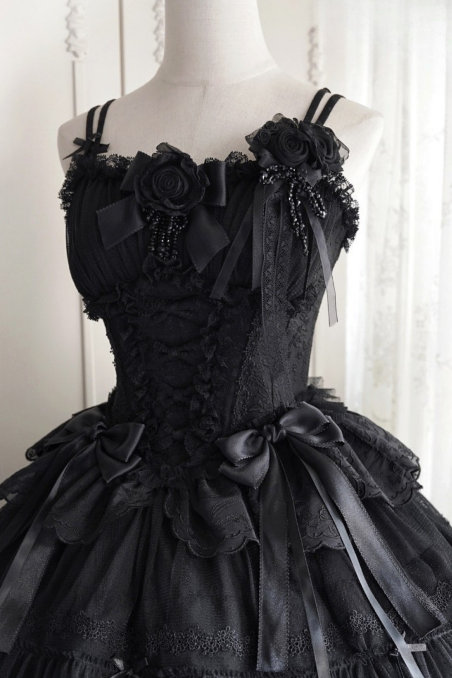 Moon River Lolita Puff Sleeve Top + Vest + Skirt