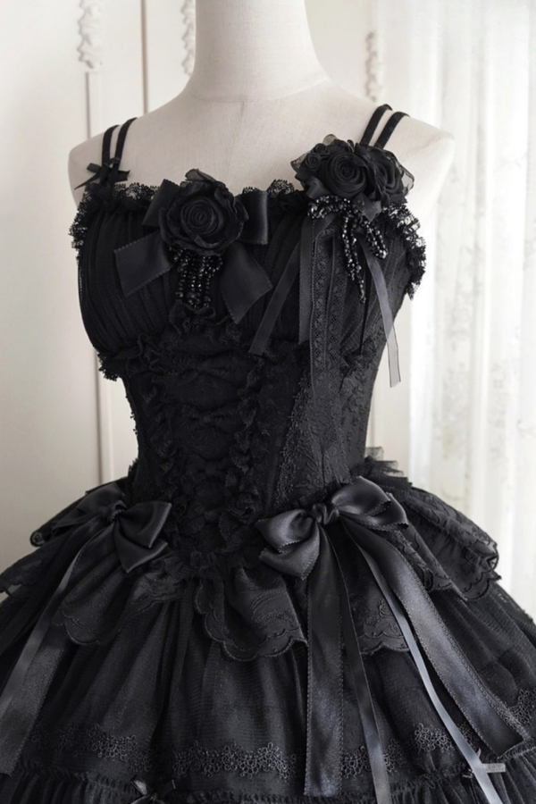 Moon River Lolita Puff Sleeve Top + Vest + Skirt