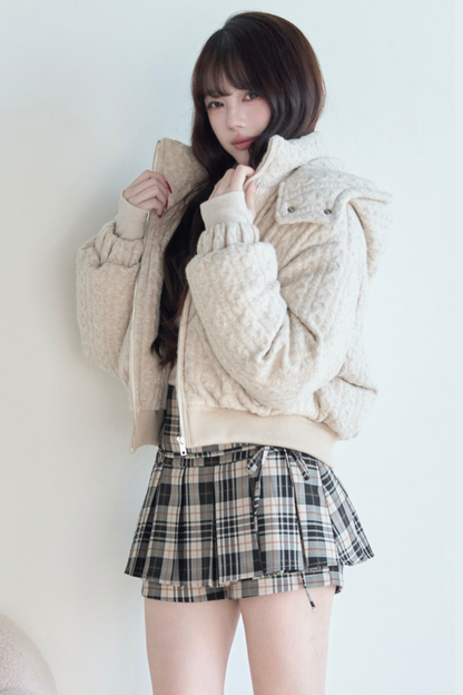 モードケーブルニットジャケット