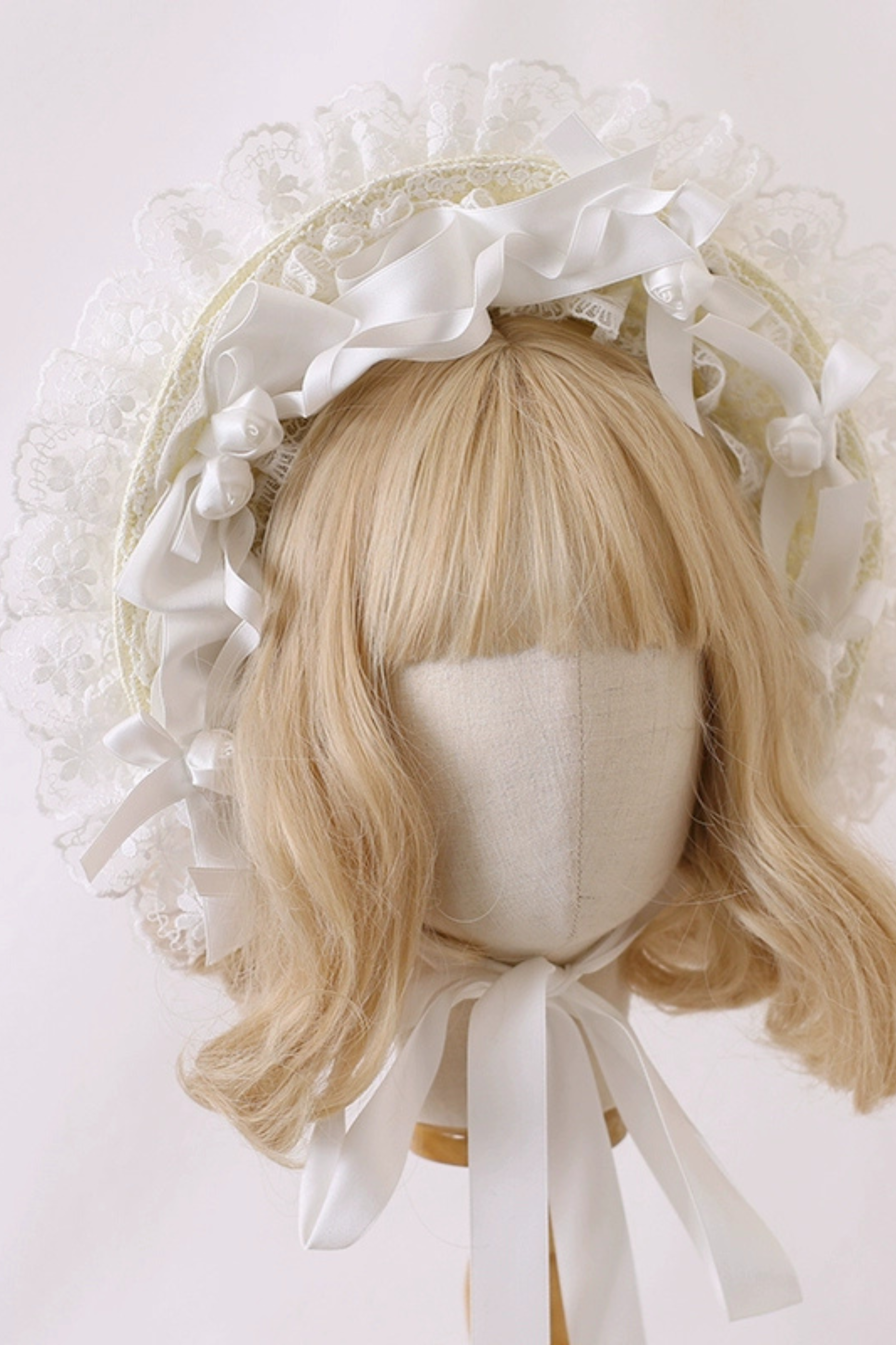 ドールアンティークエレガントリボンボンネット – Belchic