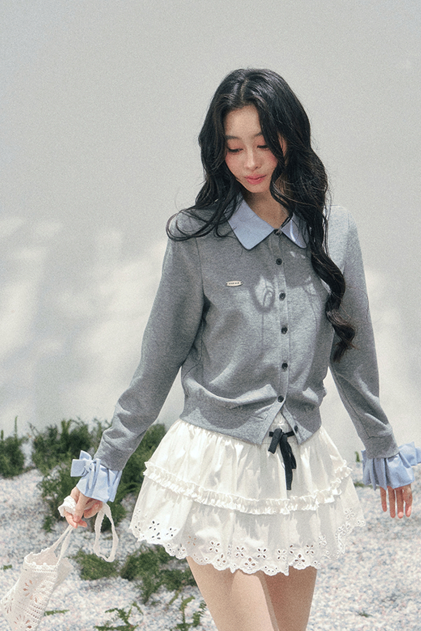 フレンチフェイクツーピースポロセーター