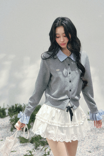 フレンチフェイクツーピースポロセーター