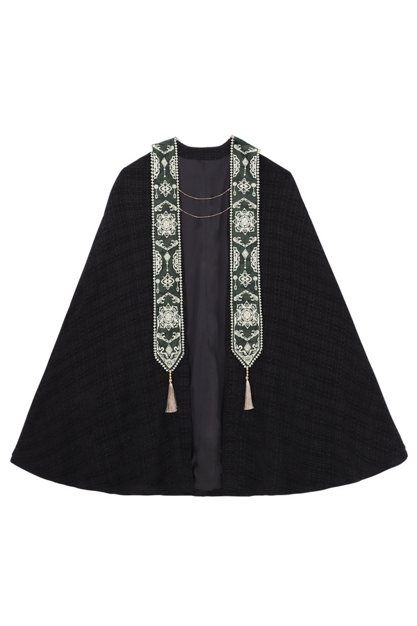 Dark china shirt + cape + skirt