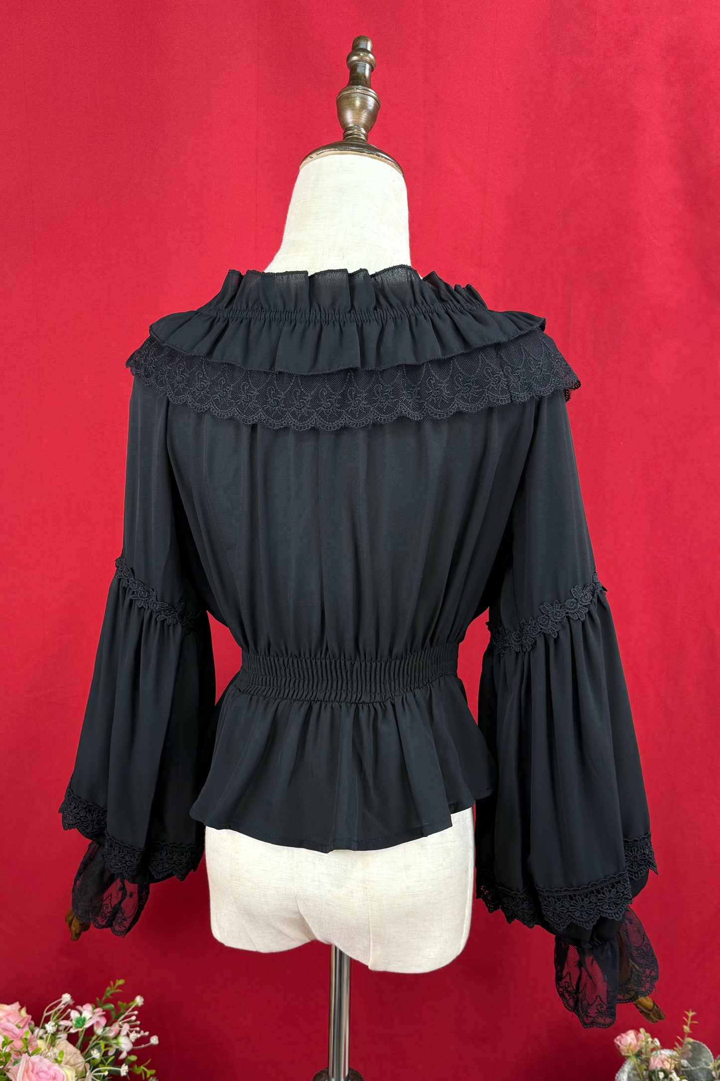 Off-the-shoulder long sleeve Lolita blouse