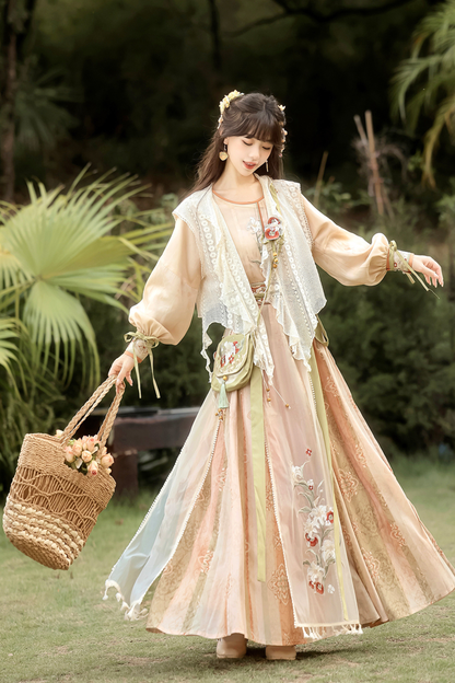 Neverland China Top + Vest + Skirt + Bag