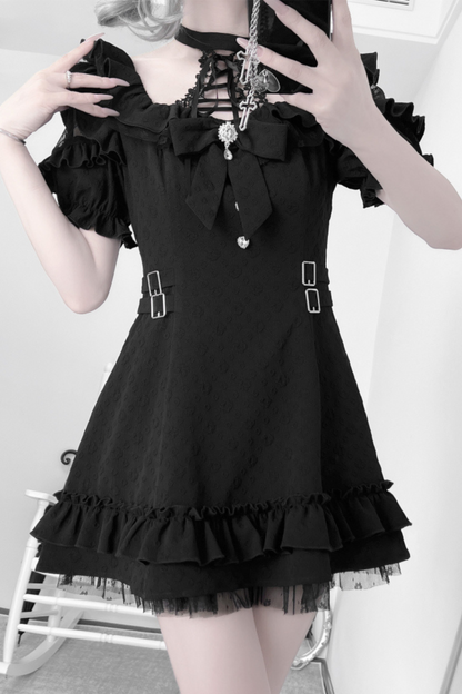 Source Monochrome Black Subculture Dress