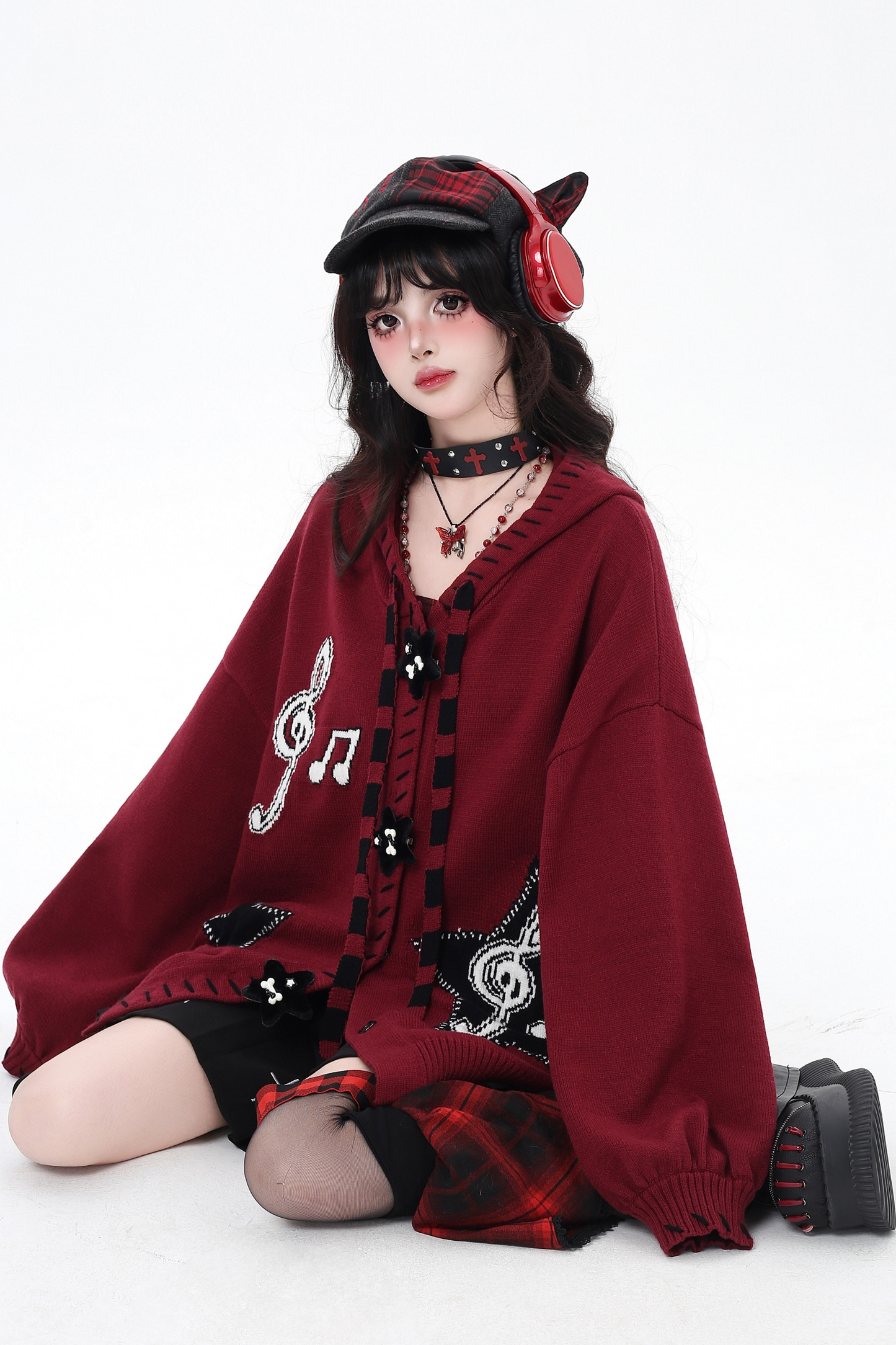 Music Dark Lantern Sleeve Cardigan