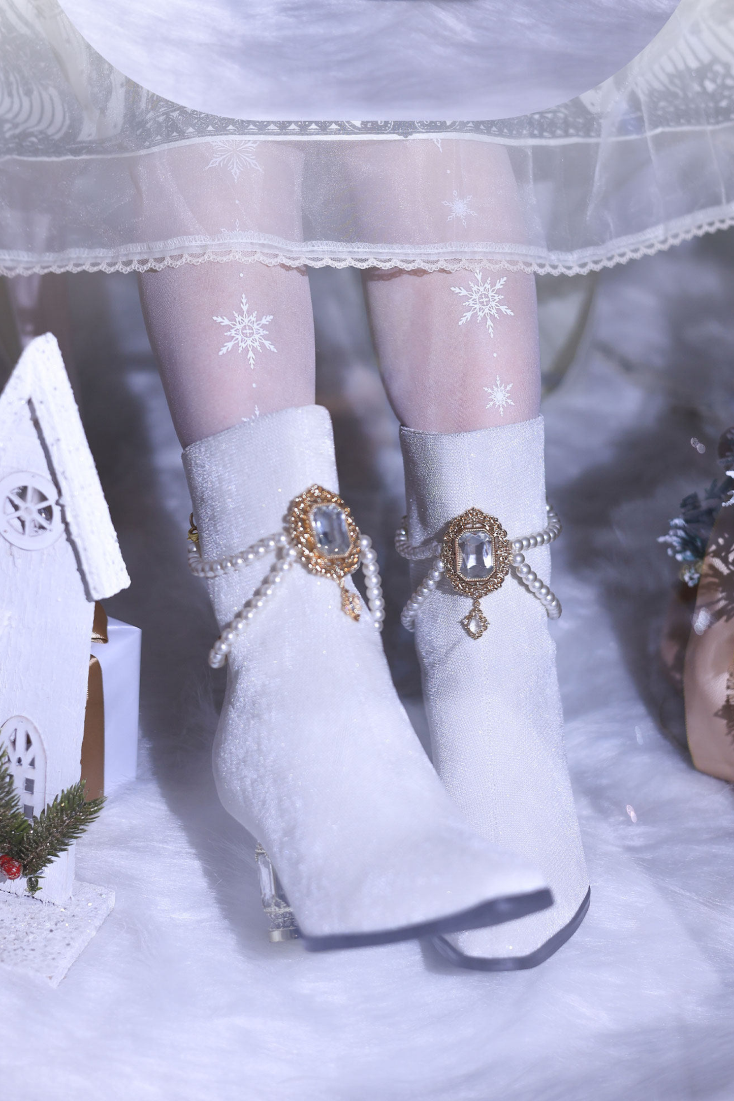 ジェムストーンボーロリータブーツ