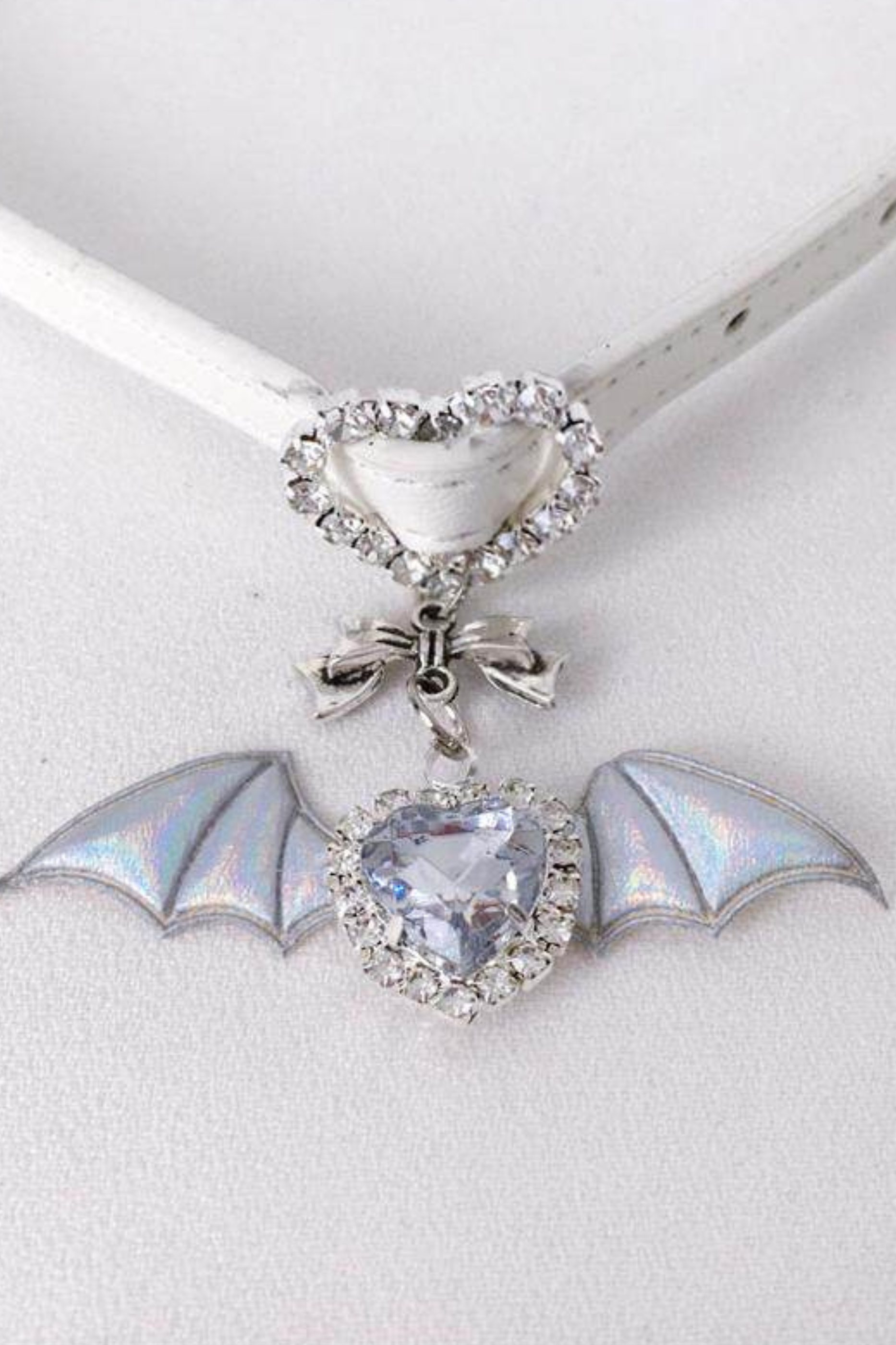 レザーハートラインストーンブレスレット – Belchic