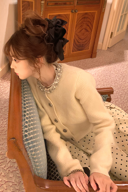 Rich Hazy Soft Sweater Cardigan