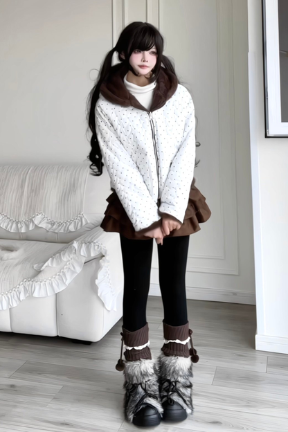 Animal Fur Reversible Zip Jacket