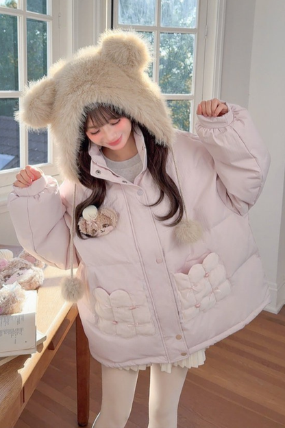 ベアフードスイートダウンジャケット