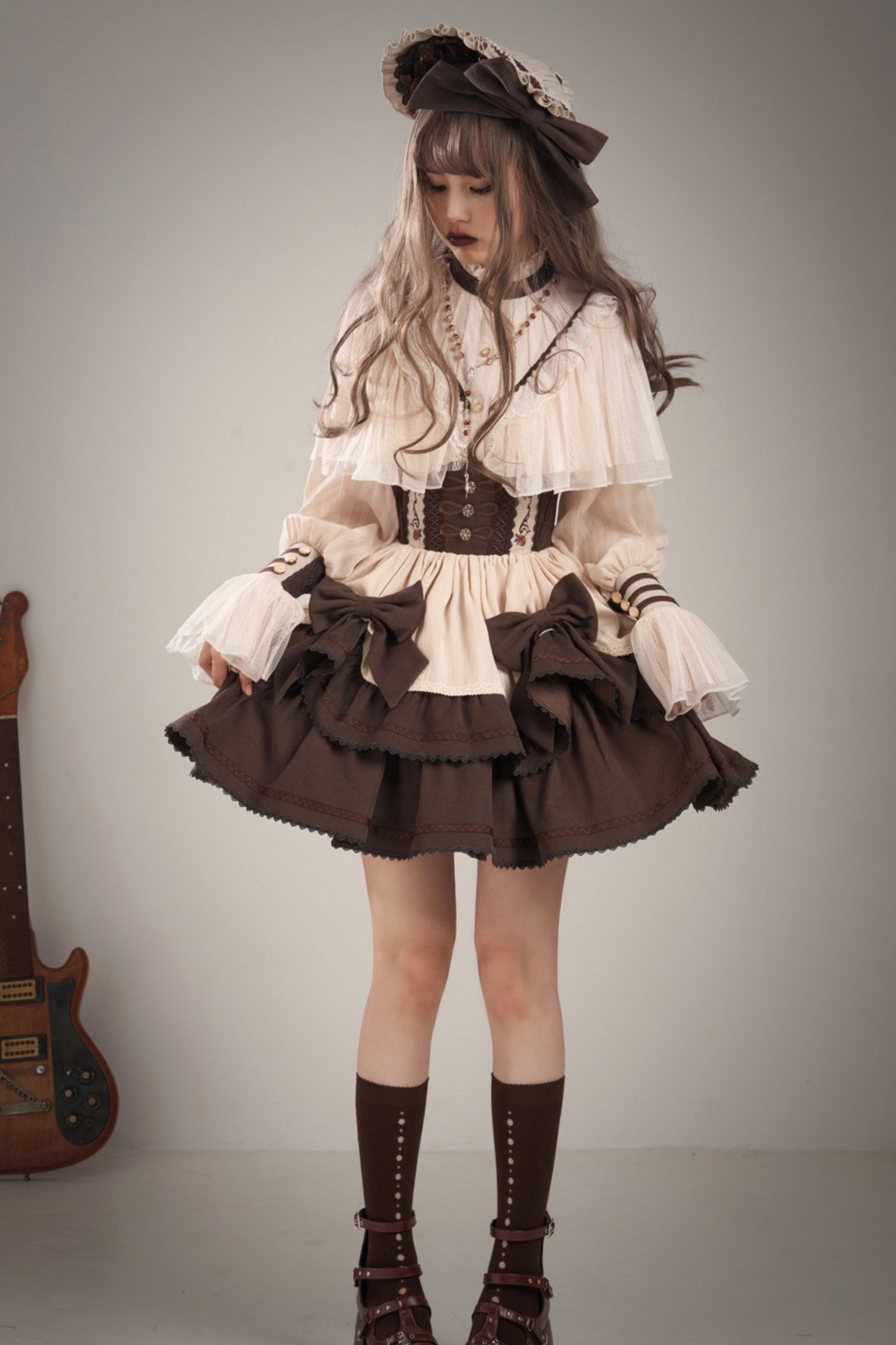 【予約商品】ロリータシャツ+フィッシュボーンスカート